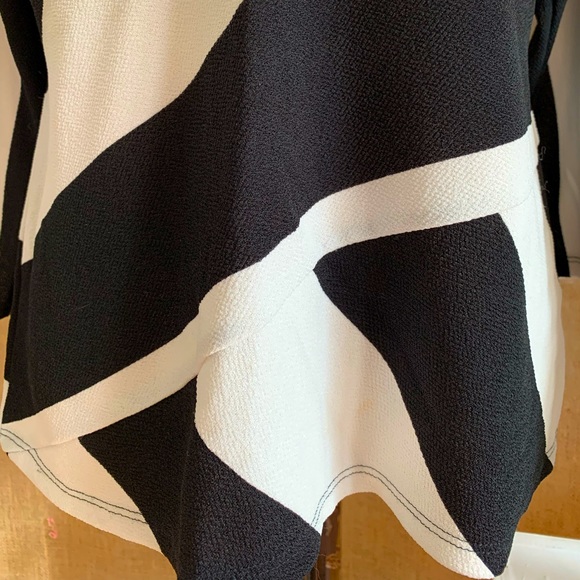 Chico’s Peplum Top- Black and White - Picture 5 of 10